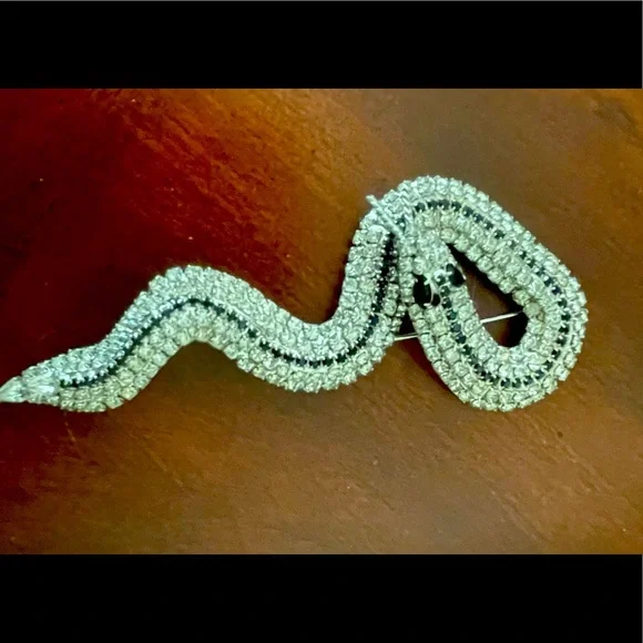 Rhinestone Snake pin - Picture 1 of 3